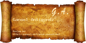 Gansel Antigoné névjegykártya